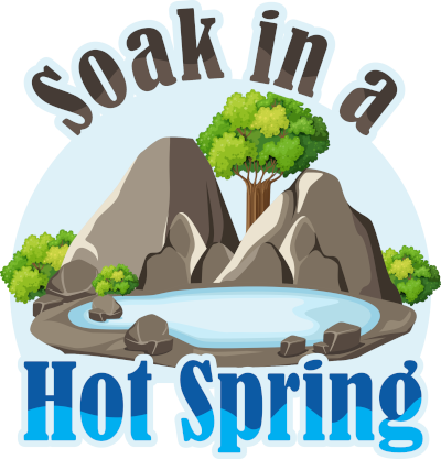soak in a hot spring logo